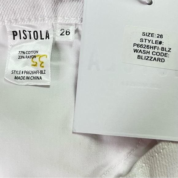 Pistola Pistola Distressed Boyfriend Jean White Denim Womens Size 26 -‎ NWT - Picture 7 of 10